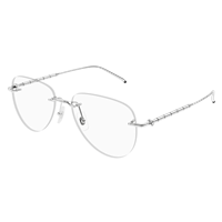 Montura de gafas Montblanc Hombre MB0312O001-SILVER-SILVER-TRANSPARENT55 - MB0312O001-SILVER-SILVER-TRANSPARENT55